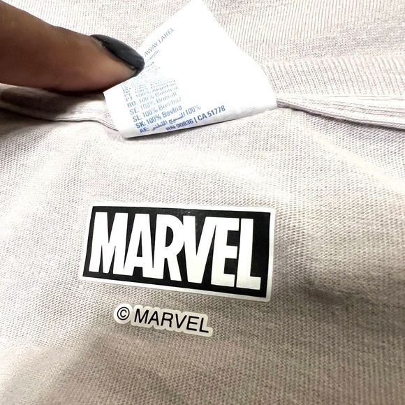 Marvel Spider-Man Across The Spider-Verse Part 1 Womens Pink Logo Tee SZ M:NWOT - Picture 3 of 5